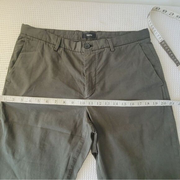 Theory Men's Blake Patton Slim Fit chino Pants size 33 Olive Green - Picture 5 of 13